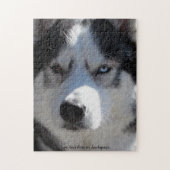 Husky Eyes Puzzle Personalized Sled Dog Puzzles Legpuzzel (Verticaal)
