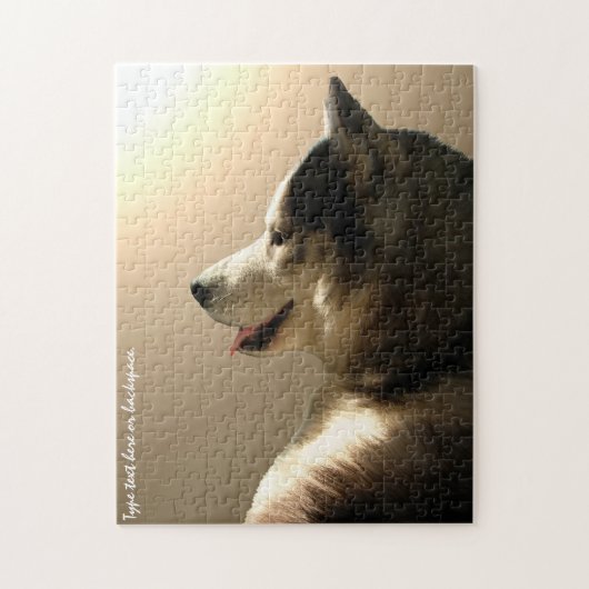 Husky Eyes Puzzle Personalized Sled Dog Puzzles Legpuzzel (Verticaal)