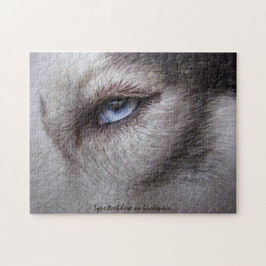 Husky Eyes Puzzle Personalized Sled Dog Puzzles Legpuzzel (Horizontaal)