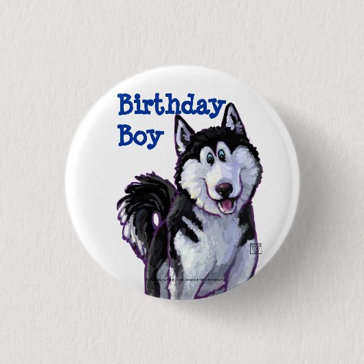 Husky Feestcentrum Ronde Button 3,2 Cm (Voorkant)