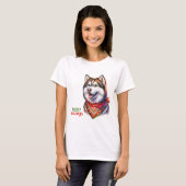 Husky Feestdagen T-shirt (Voorkant volledig)