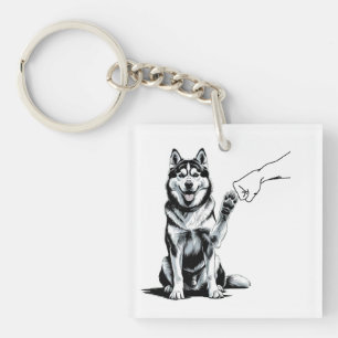 Husky Fist Bump T-shirt – Loyaliteit Ontmoet Stijl Sleutelhanger