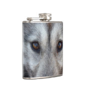Husky Flask Custom Husky Wolf Pup Drink Flask Heupfles (Rechts)