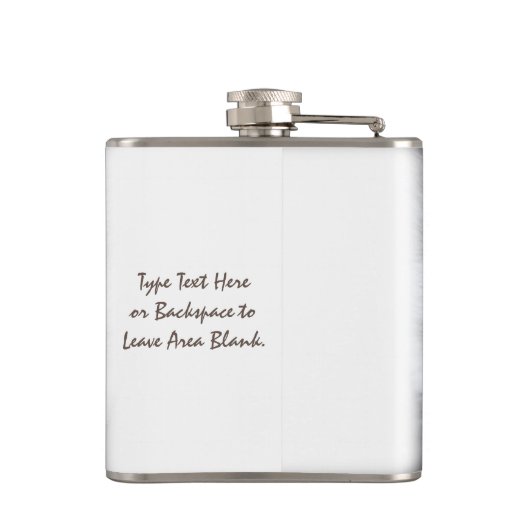 Husky Flask Custom Husky Wolf Pup Drink Flask Heupfles (Achterkant)