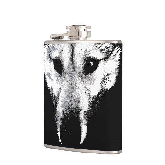 Husky Flask Custom Husky Wolf Pup Drink Flask Heupfles (Links)