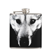 Husky Flask Custom Husky Wolf Pup Drink Flask Heupfles (Voorkant)