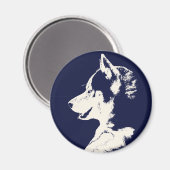 Husky Fridge Magnet Alaskan Sled Dog Magnet / Gift (Voorkant / Achterkant)