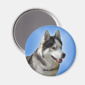 Husky Fridge Magnet Alaskan Sled Dog Magnet / Gift (Voorkant / Achterkant)