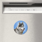 Husky Fridge Magnet Alaskan Sled Dog Magnet / Gift (Insitu (Vaatwasser))