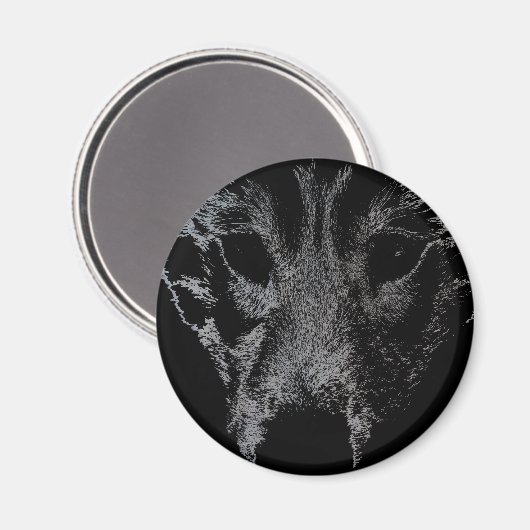 Husky Fridge MagnetSled Dog Wolf Magnet / Gift (Voorkant / Achterkant)