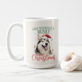 Husky Funny Dog Pun Christmas Coffee Mok