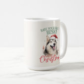 Husky Funny Dog Pun Christmas Coffee Mok (Voorkant rechts)