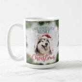 Husky Funny Dog Pun Christmas Coffee Mok (Links)