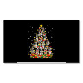 Husky | Funny Siberian Husky Santa Hat Kerstmis Magnetisch Visitekaartje (Voorkant)