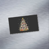 Husky | Funny Siberian Husky Santa Hat Kerstmis Magnetisch Visitekaartje (Voorbeeld)