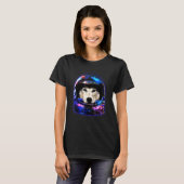 Husky Galaxy Astronaut Helmet T-shirt (Voorkant volledig)