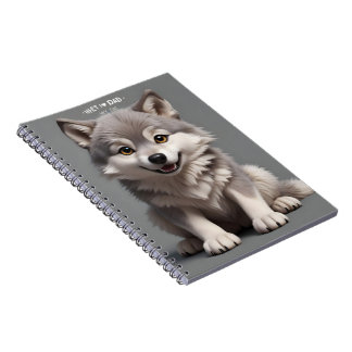 Husky gedrukte spiraal foto notitieboek