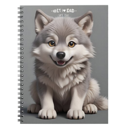 Husky gedrukte spiraal foto notitieboek (Voorkant)
