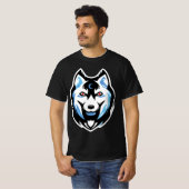 Husky gepersonaliseerde wolf t-shirt (Voorkant volledig)