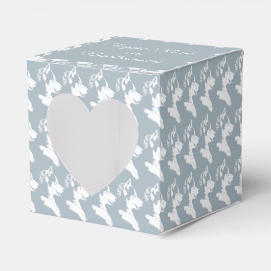 Husky Gift Box Personaliseert Husky Puppy Gift Box Bedankdoosjes (Voorkant Zijde)