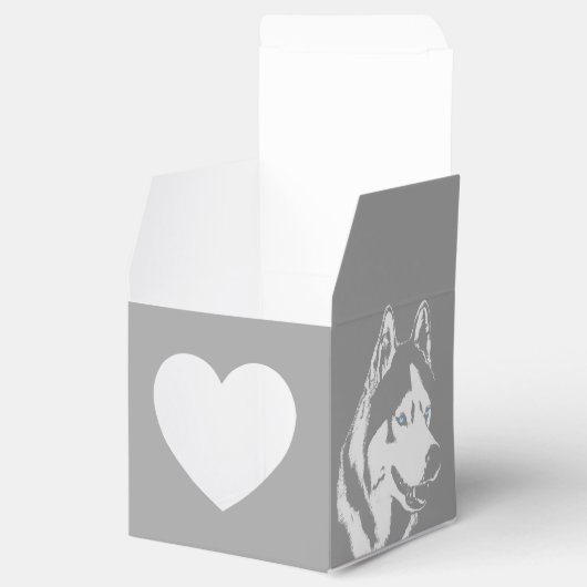 Husky Gift Box Personaliseren Husky Malamute Gift  Bedankdoosjes (Geopend)