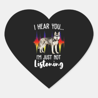 Husky Gift | Fun Siberian Husky hoort u Hart Sticker