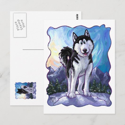 Husky Gifts & Accessoires Briefkaart (Voorkant / Achterkant)