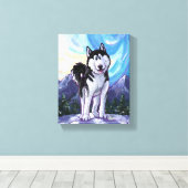 Husky Gifts & Accessoires Canvas Afdruk (Insitu (Houten vloer))