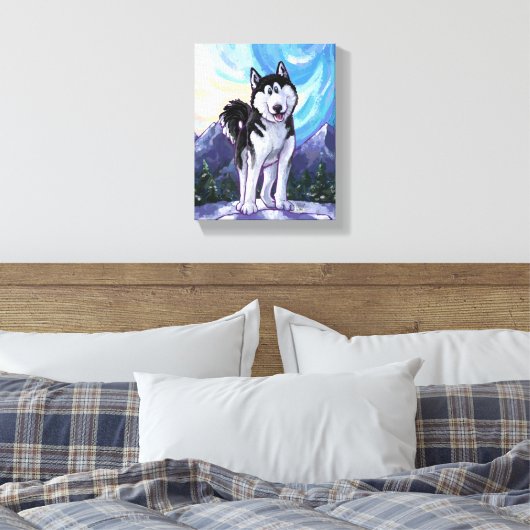 Husky Gifts & Accessoires Canvas Afdruk (Insitu (Slaapkamer))