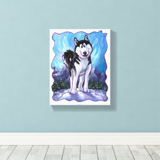 Husky Gifts & Accessoires Canvas Afdruk (Insitu (Houten vloer))