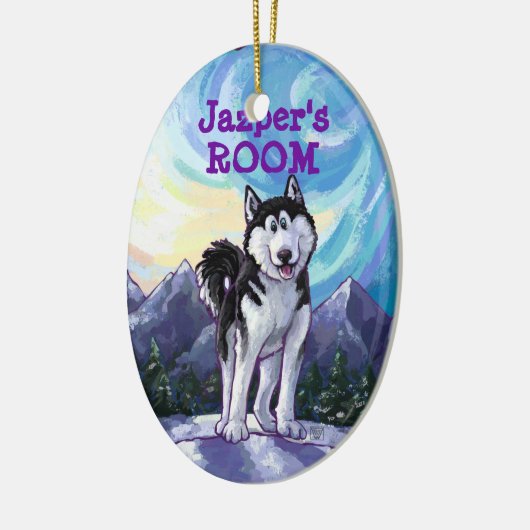 Husky Gifts & Accessoires Keramisch Ornament (Links)