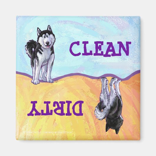 Husky Gifts & Accessoires Magneet (Voorkant)