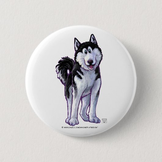 Husky Gifts & Accessoires Ronde Button 5,7 Cm (Voorkant)