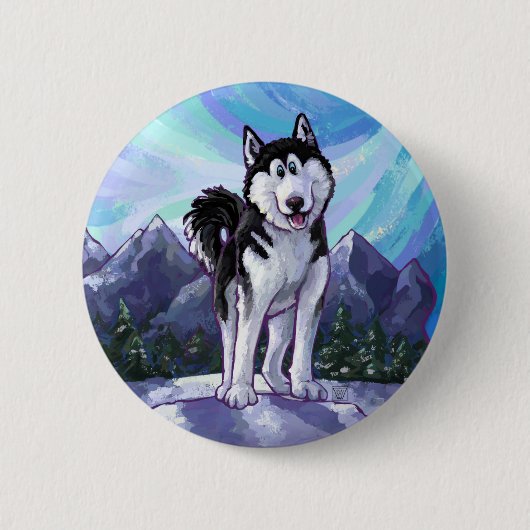 Husky Gifts & Accessoires Ronde Button 5,7 Cm (Voorkant)