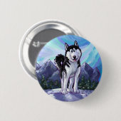 Husky Gifts & Accessoires Ronde Button 5,7 Cm (Voorkant /achterkant)