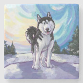 Husky Gifts & Accessoires Stenen Onderzetter (Voorkant)