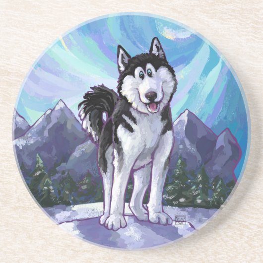 Husky Gifts & Accessoires Zandsteen Onderzetter (Voorkant)