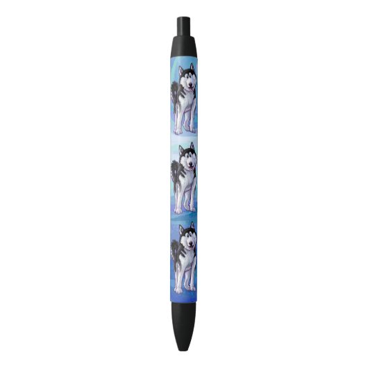 Husky Gifts & Accessoires Zwarte Inkt Pen (Voorkant Verticaal)