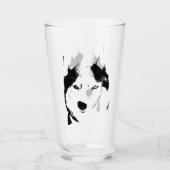 Husky Glass Siberian Husky Eyes Glass Personaliser Glas (Voorkant)