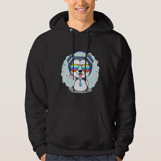 Husky Glasses Boy Style Hoodie (Voorkant)