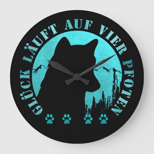 Husky - Glück läuft auf vier Pfoten Grote Klok (Voorkant)