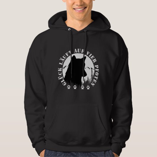 Husky-Glück läuft auf vier Pfoten Hoodie (Voorkant)