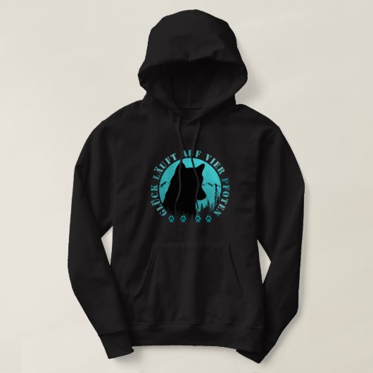 Husky - Glück läuft auf vier Pfoten Hoodie (Design voorkant)