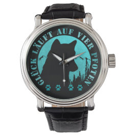 Husky - Glück läuft auf vier Pfoten Horloge