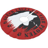 Husky-Glück läuft auf vier Pfoten Kerstboom Rok (Gekanteld)