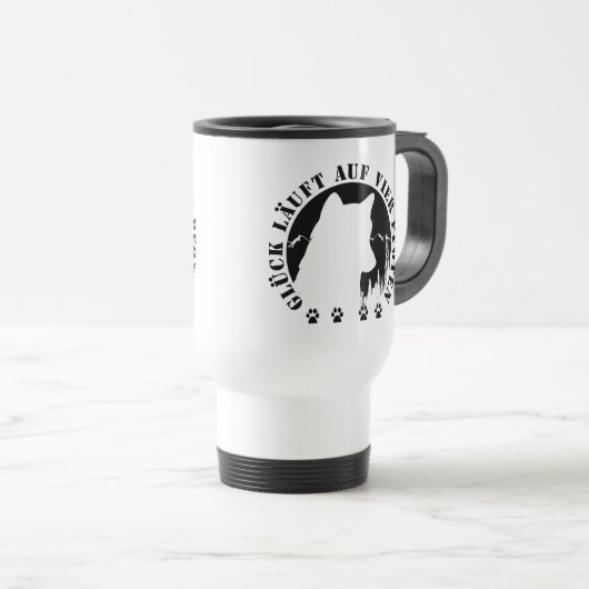 Husky-Glück läuft auf vier Pfoten Reisbeker (Voorkant rechts)