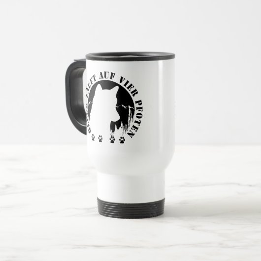 Husky-Glück läuft auf vier Pfoten Reisbeker (Voorkant links)