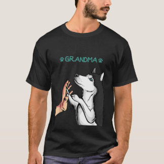 Husky Grandma Dog mama Lover Women T-shirt