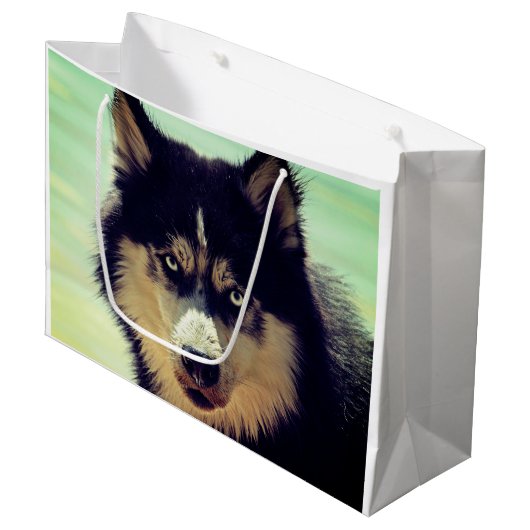 Husky Groot Cadeauzakje (Voorkant Gekanteld)