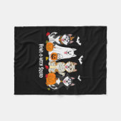 Husky Halloween Huil O Ween Squad Fleece Deken (Voorkant (Horizontaal))